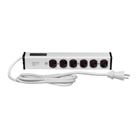 Wiremold Power Strip, Surge, Medical Grade, 5-15P, 15 ft. ULM6-15*